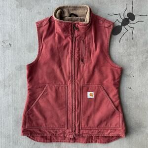 Vintage Y2K Carhartt WOMENS WV001 VRS red work wear vest